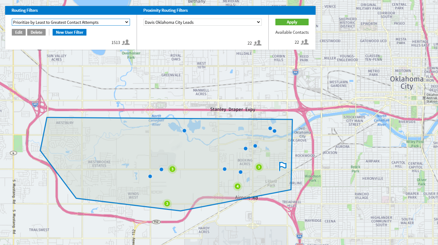 Figure 11 - geolocation filters at the local level