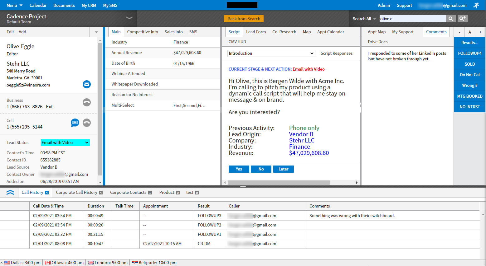 Figure 3 - VS 4 panel interface